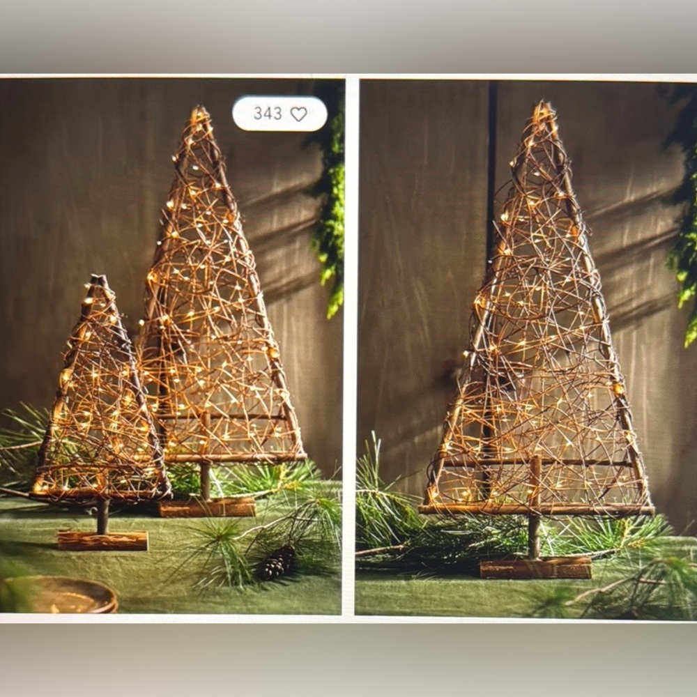 Anthropologie Terrain Illuminated LED Vine Tabletop Tree - Large